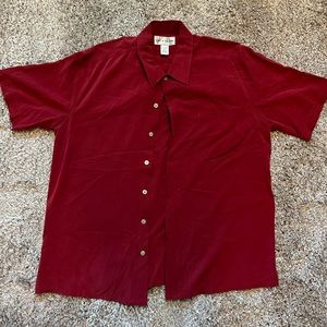 Croft & Barrow L button up/ deep red